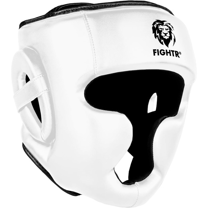 FIGHTR® Headguard - Best Fit for Maximum Protection | Boxing Helmet for Sparring | Adjustable Size for Boxing, MMA, Muay Thai, Kickboxing & Combat Sports (S/M, White)