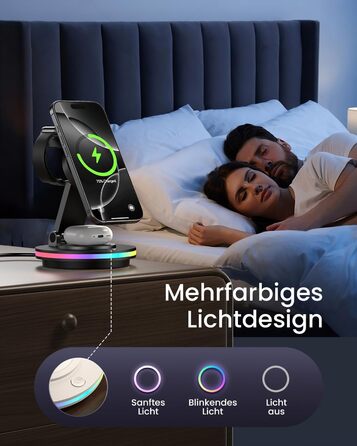 3-в-1 Станція зарядки MagSafe для Apple Watch, iPhone та AirPods (білий/чорний)