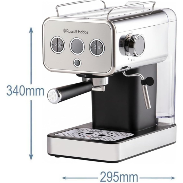 Чайник Russell Hobbs Distinctions з нержавіючої сталі 1,5л (швидка функція кип'ятіння, фільтр від накипу, зручний виливний носик, зовнішній індикатор рівня води) 26422-70 (може використовуватись як кавоварка)