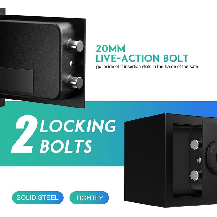 Електронний сейф RPNB Luxus Tresor з кодовим замком, 51 л – для дому, офісу, готелю, зберігання грошей та коштовностей