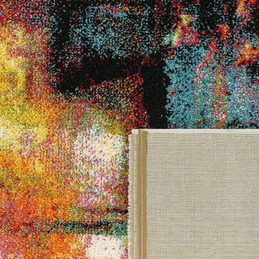 Paco Home Rug Living Room Bedroom Teen Room Short Pile Modern Vintage Abstract Patterns, Size: 240x330 cm, Color: Yellow-White 240 x 330 cm (Rectangular) Yellow-white