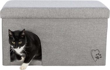 Будиночок для котів TRIXIE Kimy, сірий, 72 x 40 x 40 см