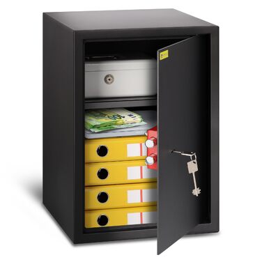 Сейф Homesafe HV15K з ключовим замком, вугільно-чорний сатин, 50x35x35 см