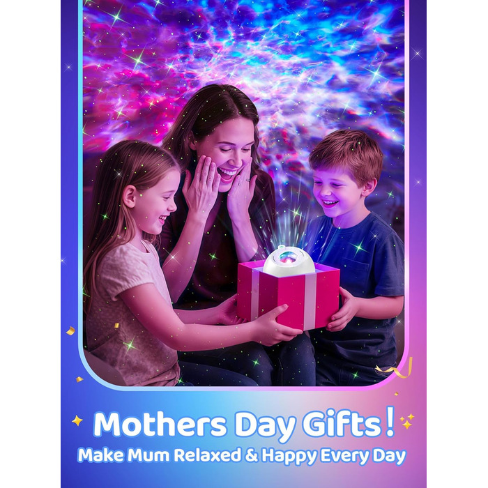 Star Projector for Kids, 15 Light Colors + 15 Music + Bluetooth Night Light Star Projector for Adults, Remote Control + 4 Timer Aurora Lamp, Galaxy Projector Gifts, Lava Lamp, Room Decoration