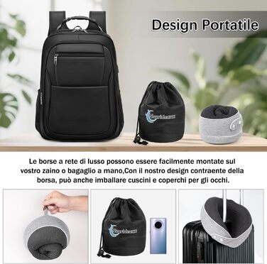 Подушка для шиї в дорозі: зручна подушка-шия для подорожей літаком, автомобілем та потягом (сіра)