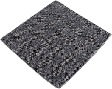 Метелик DonDon чоловічий, бавовняний, в клітку (синьо-чорно-сірий), з нагрудною хустинкою 23x23 см, стиль твід