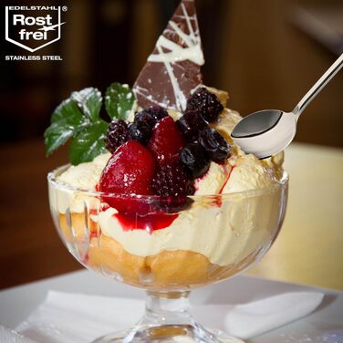 Набір ложок Com-Four® 12 шт. з нержавіючої сталі з довгим руків'ям (17 см) для коктейлів, чаю, кави, молочних коктейлів, матча, холодних напоїв та десертів