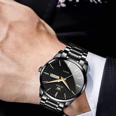 Чоловічий скелетон-годинник OLEVS 6898: кварцовий спортивний годинник з колесом гоночного авто, сталь, водонепроникний, чорний