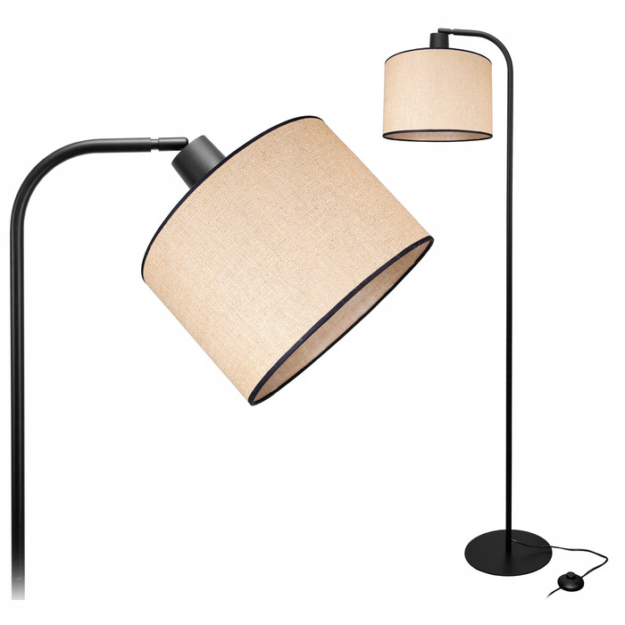 Підлогова лампа Glimex Modern E27 60 Вт, бежевий, коричневий, чорний