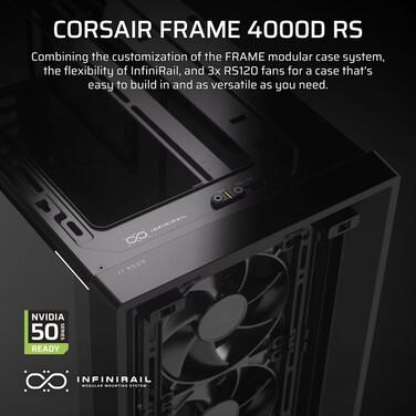 Корпус Corsair 4000D FRAME RS Midi Tower, чорний