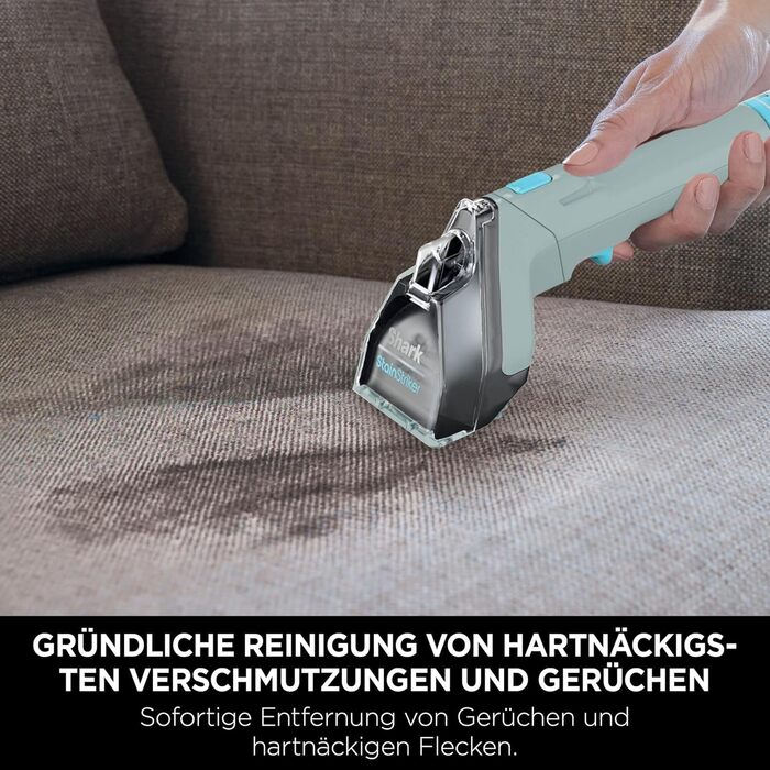 Shark Бездротовий видальник плям, портативний пилосос для прання та видалення запахів, HX100EUCP (2 засоби для чищення StainStriker)