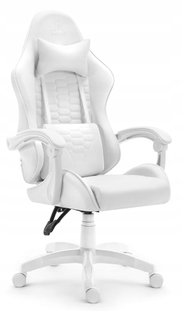 Ігрове крісло Hell's Chair HC-1000 White, біле, штучна шкіра