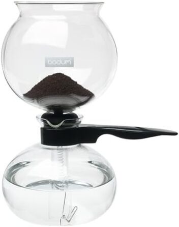 Кавоварка Bodum Pebo 1208-01, 1 л, чорна, сифоновий тип