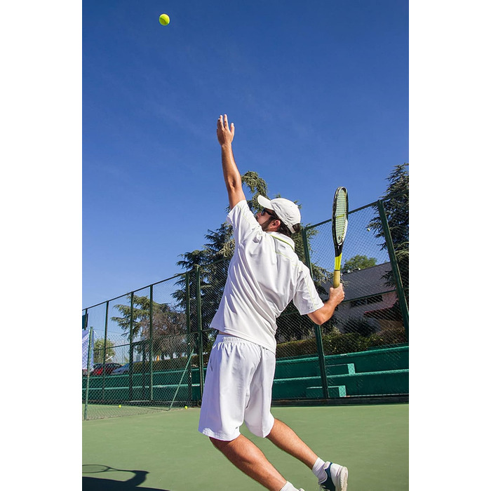 Тенісний racket LUNNADE для дорослих, 27 дюймів, міцний, легкий, попередньо натягнутий, з можливістю перетягування, підходить для початківців та досвідчених гравців (Чорний + Жовтий)