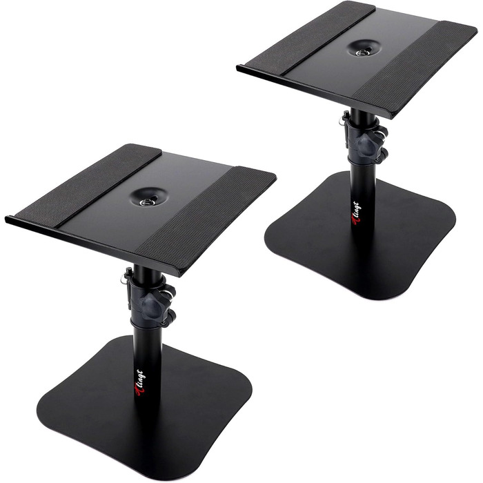 Підставка для акустики, 2 шт, 24.1 x 22.9 см, металева платформа, плоске дно, сумісна з будь-яким столом, ідеальна для студійних моніторів 12.7-17.8 см, книжкових полиць, динаміків 5'-7'