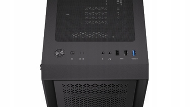 Корпус для комп'ютера Krux Scor, бічна панель зі скла, 1 вентилятор, mATX, чорний