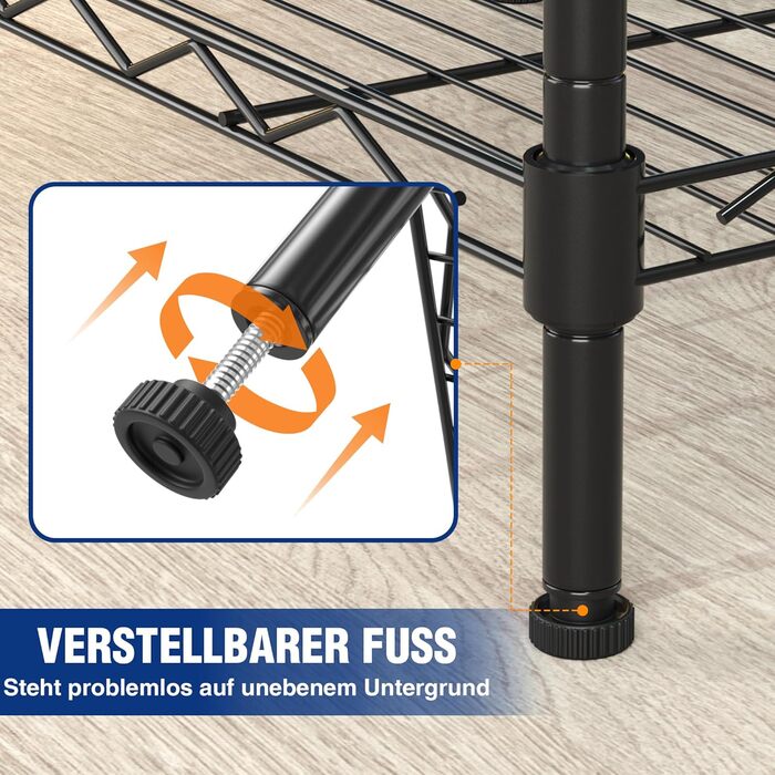WORKPRO Regal für Wohnzimmer, Lagerregal aus Metall
