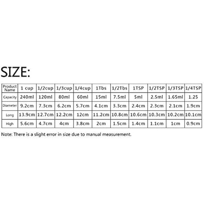 Measuring cups, cookie scoops, scale, handle, kitchen, cooking utensils, accurate measurement, 10 pieces