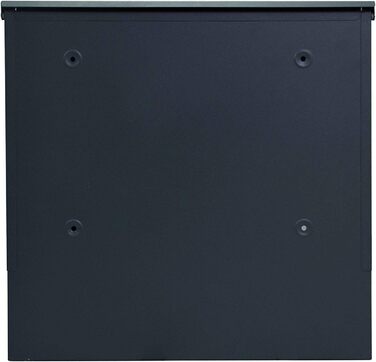 Поштовий ящик настінний дизайнерський антрацит RAL 7016 з газетницею, захищений від погодних умов, порошкове покриття