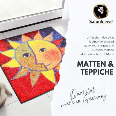 Килимок Salonloewe Rosina Wachtmeister Siamo in sei 50x75 см – яскравий придверний килим для входу з котами, брудозахисний, праний, кольоровий