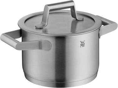 Набір каструль WMF Comfort Line Induktion 5-ти частинний з кришкою з термоскла, Cromargan нержавіюча сталь, з маркуванням, для індукційних плит, стійкий, без покриття