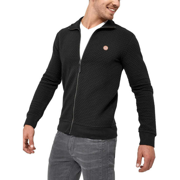 Світшот Indicode для чоловіків з високим коміром | Кардиган/світшот чоловічий (XXL, Чорний)