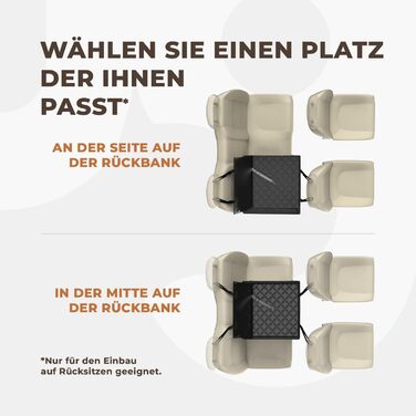 Автокрісло для собак Wuglo Extra Stabiler – надійне, водонепроникне автокрісло для собак середніх розмірів до 18 кг, сірого кольору