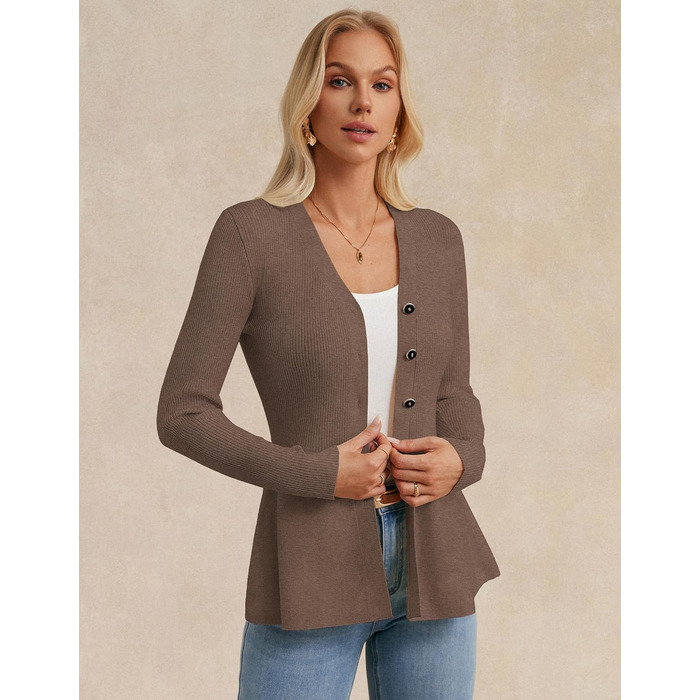 Жакет Grace Karin для жінок, теплий, без рукавів, з V-подібним вирізом, кардиган, коричневий (XXL)