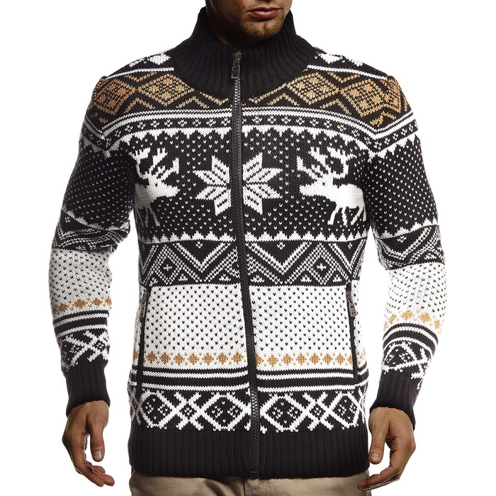 Чоловіча зимова куртка Leif Nelon з коміром-норкою, тепла фрітайм куртка, модель LN20759 (M, Чорний)