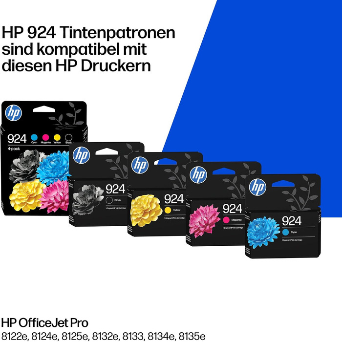 Оригінальний чорний картридж HP 924 (нова версія) для принтера