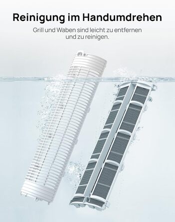 Охолоджувач повітря Dreo з водяним охолодженням, 40 дюймів, 80° поворот, 3 режими, 4 швидкості, білий, з пульт