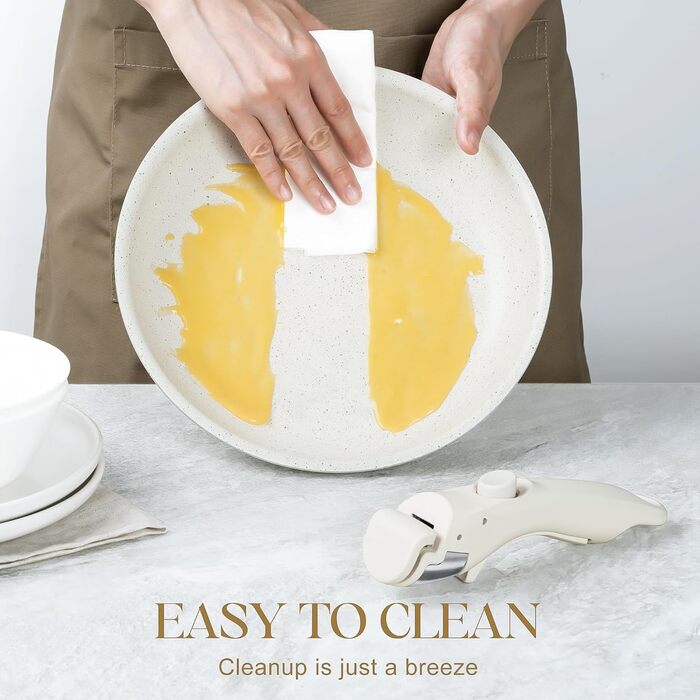 Набір сковорідок Michelangelo з антипригарним покриттям, індукційні, 20/24/28 см, знімний ручка, до 240°C, чорний