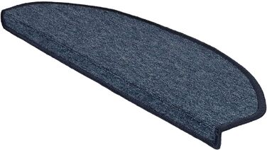Casa Pura London Stair Treads - Non-Slip Carpet Stair Runners - 15 Piece Set or Individual - Dark Blue