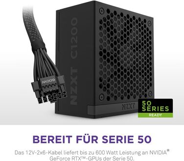 Блок живлення NZXT C850 Gold ATX 3.1, 850W, 80 Plus Gold, повністю модульний, чорний