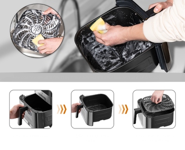 Аерофритюрниця Lehmann 8 л, 1800 Вт з вікном для перегляду