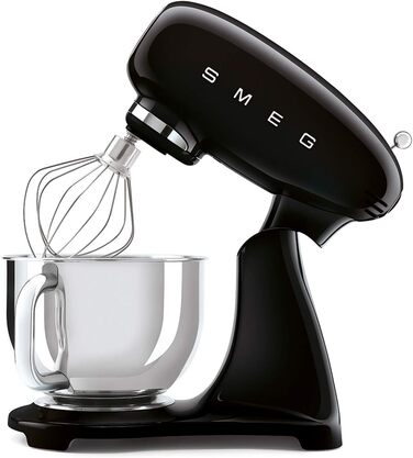 Планетарний міксер Smeg SMF03PKEU, 800 Вт, 10 швидкостей, з набором вінчиків, колір Rose (чорний)