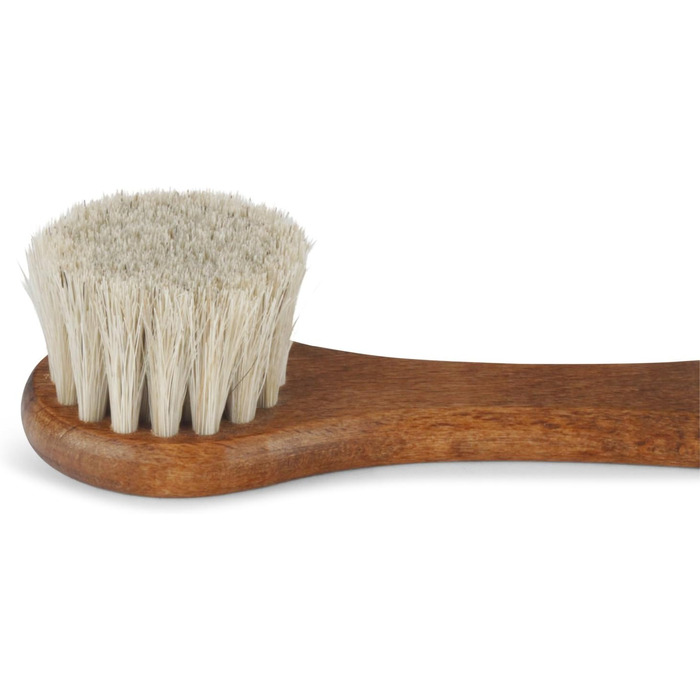 Langer & Messmer 4-Piece Shoe Brush Set Essential made of horsehair for professional shoe care of smooth leather shoes - includes polishing brushes and cream brushes