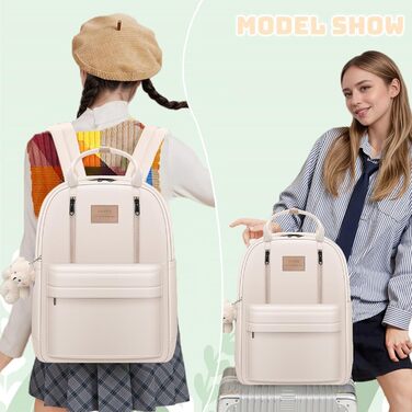 GAXOS Сучасний рюкзак для школи: стильний рюкзак-сумка для жінок та дівчат, білий, у корейському стилі
