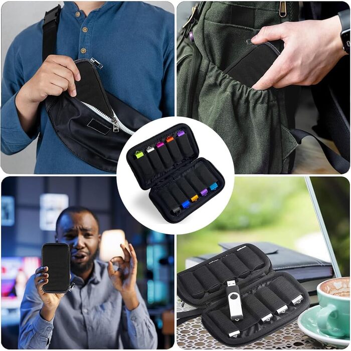 Організатор для USB-накопичувачів: кейс-коробка на 10 шт. чорного кольору