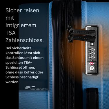 Валіза Cocoono Hartschalenkoffer XL блакитна – 95-104 л, 8 коліс, ABS, TSA, телескопічна ручка
