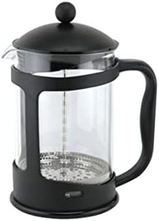 Кавоварка Glow Classic, чорна, 350 мл, для 1 чашки фільтрованої кави, легко мити та використовувати, з міцного ударостійкого скла, для меленої кави та еспресо (1500 мл)