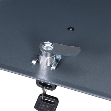 Поштовий ящик Wiltec Designer V24 антрацит/нержавіюча сталь 370x105x370 мм, настінний, з замком, оглядовим вікном та тримачем для газет