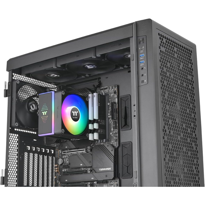 Thermaltake ASTRIA 400 ARGB - Кулер CPU з RGB підсвічуванням, 120 мм, тихий, для Intel LGA1851/1700, AMD AM5/AM4