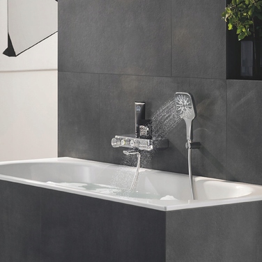 Душова лійка Grohe Rainshower квадратна, срібляста, 3-функціональна