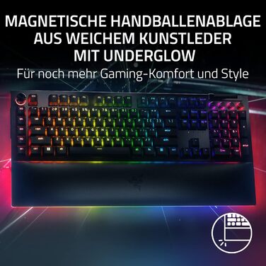 Механічна ігрова клавіатура Razer BlackWidow V4X з Green Clicky Switches (RGB Chroma, 6 макро-клавіші, Doubleshot ABS-клавіші, QWERTY US-розкладка)