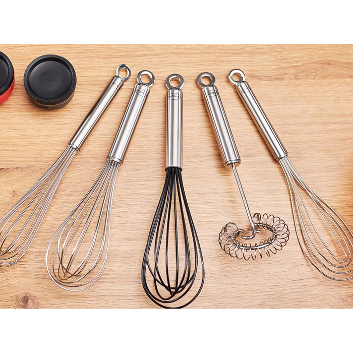 Венчик кухонний RÖSLE Silikon, нержавіюча сталь 18/10, 27 см. Термостійкий до 220°C, для миття в посудомийній машині