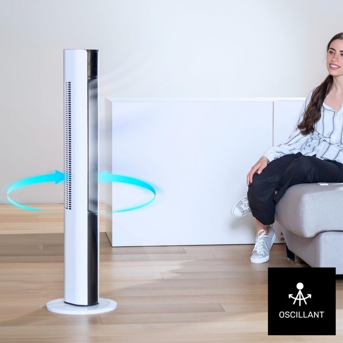 Турбовентилятор Taurus | 50W | 110 см | 3 швидкості | 3 режими | Таймер | Обертання | Пульт ДК | Білий | Taurus