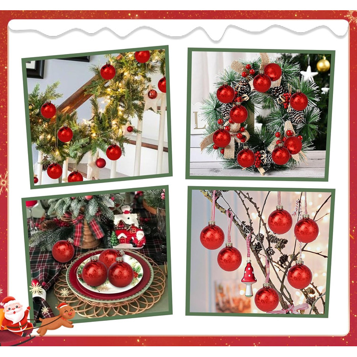 Скляні кулі для прикраси ялинки Hengsong, 24 шт., чорні та золоті, 6 см. Ідеальні для різдвяного декору