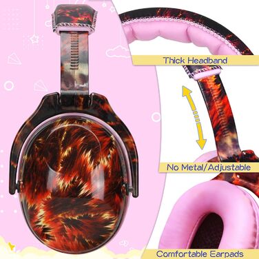 Навушники для захисту від шуму для дітей з аутизмом, для малюків та підлітків, ідеальні для феєрверків та концертів, SNR 28 dB