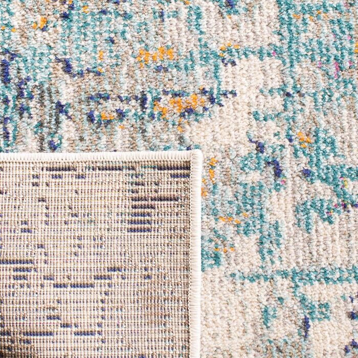 Килим Safavieh Madison для вітальні, їдальні, спальні - короткий ворс, сірий та бірюзовий, 160 x 229 см